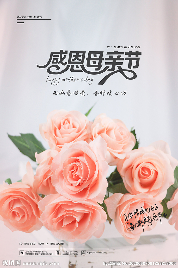 母親，讓我送你一束康乃馨