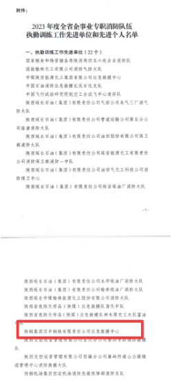 喜訊！漢鋼公司應(yīng)急救援中心榮獲多項殊榮