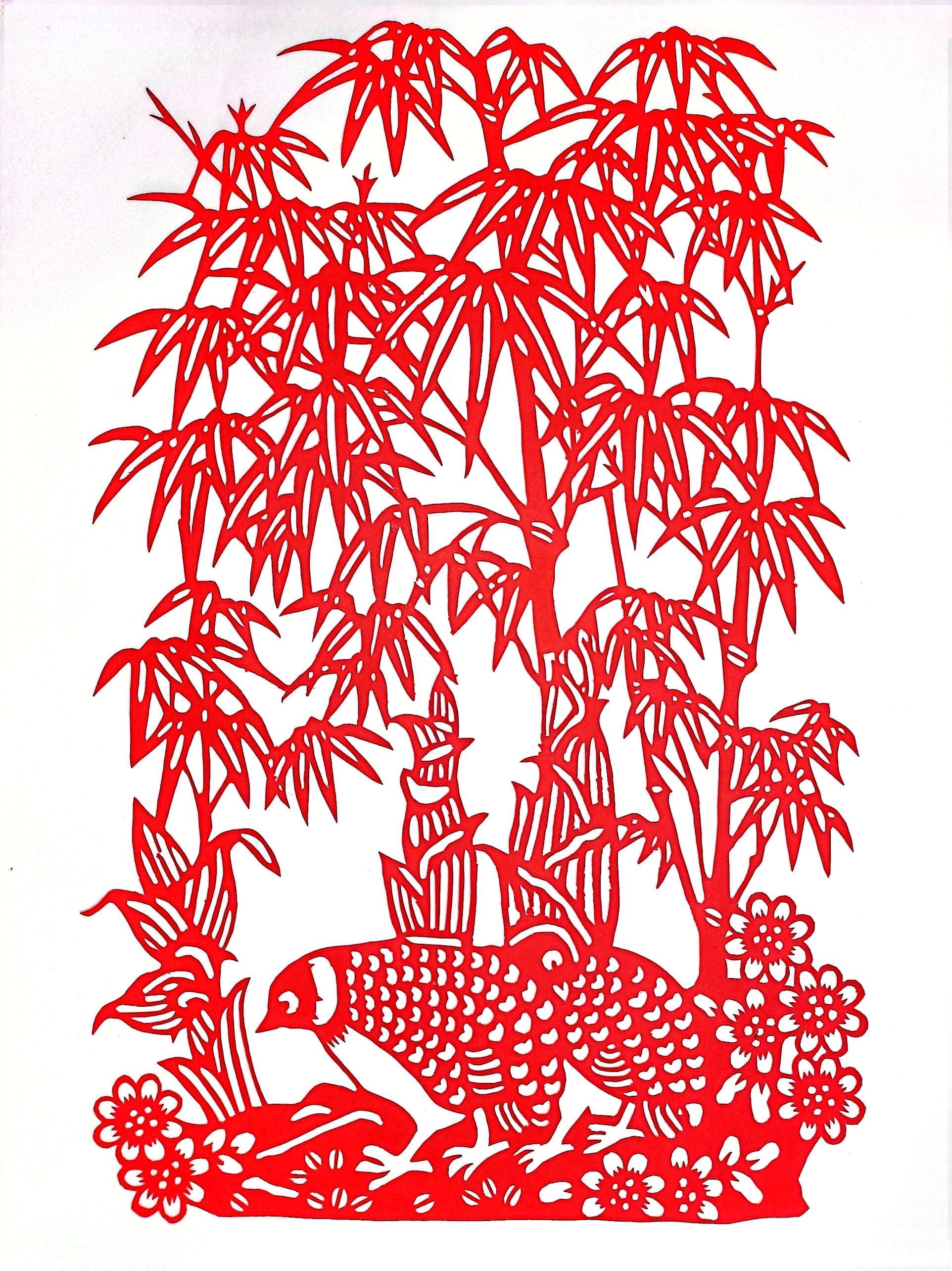 鏤紙四君子，廉韻入畫來